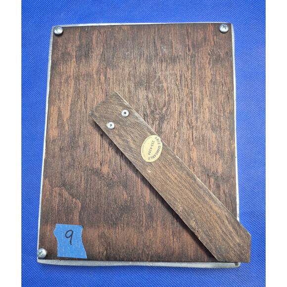Vtg Arte Giancarlo Honduras Pewter Picture Frame Wood Back 8.5x6" No Glass - Picture 7 of 9